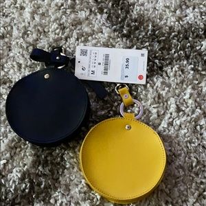 Zara coin pouches (2) black/yellow